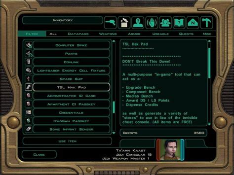 kotor 2 cheat engine|TSL Hak Pad (Ultimate) at Star Wars Knights of the Old Republic .